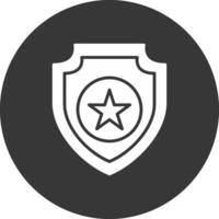 Badge Glyph Inverted Icon vector