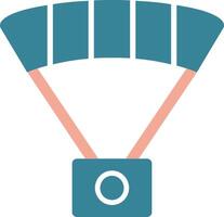 Paragliding Glyph Two Color Icon vector