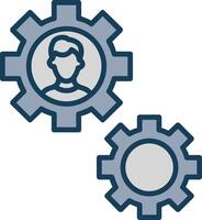 Draft Tools Line Filled Grey Icon vector