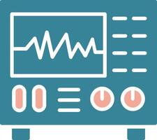 Oscilloscope Glyph Two Color Icon vector