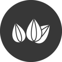 Seed Glyph Inverted Icon vector