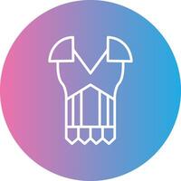Armour Line Gradient Circle Icon vector