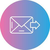 Email Line Gradient Circle Icon vector