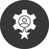 Skills Glyph Inverted Icon vector