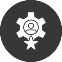 Skills Glyph Inverted Icon vector