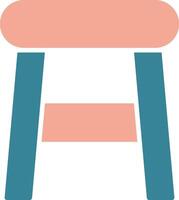 Stool Glyph Two Color Icon vector