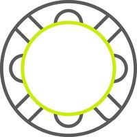 Rubber Ring Line Two Color Icon vector