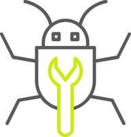 Bug Fixing Line Two Color Icon vector