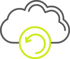 Backup Line Two Color Icon vector