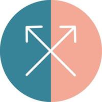 Intersect Glyph Two Color Icon vector