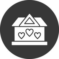 Shelter Glyph Inverted Icon vector