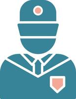 Security Guard Glyph Two Color Icon vector