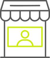 Seller Line Two Color Icon vector