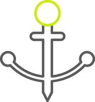 Anchor Line Two Color Icon vector