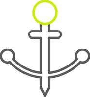 Anchor Line Two Color Icon vector