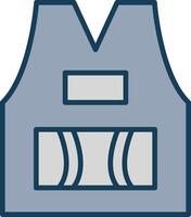 Sleeveless Line Filled Grey Icon vector