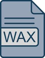 WAX File Format Line Filled Grey Icon vector