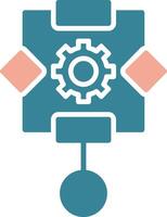 Algorithm Glyph Two Color Icon vector