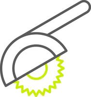 Mitre Saw Line Two Color Icon vector