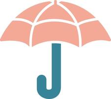 Parasol Glyph Two Color Icon vector