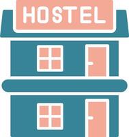 Hostel Glyph Two Color Icon vector