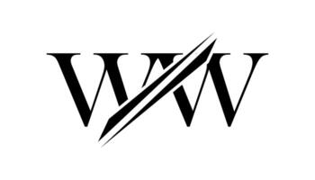 ww letra logo diseño modelo elementos. ww letra logo diseño. vector