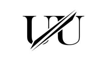 uu letter logo design template elements. uu letter logo design. vector