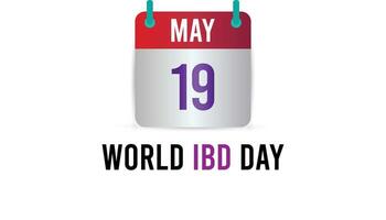 world IBD day observed every year in May. Template for background, banner, card, poster with text inscription. vector