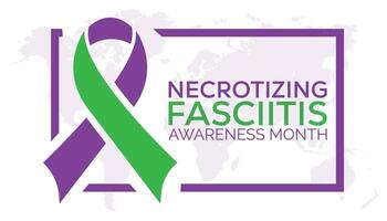 Necrotizing Fasciitis Awareness Month observed every year in May. Template for background, banner, card, poster with text inscription. vector