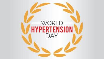 World Hypertension Day observed every year in May. Template for background, banner, card, poster with text inscription. vector