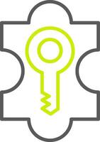 Puzzle Line Two Color Icon vector