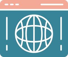 Web Portal Glyph Two Color Icon vector