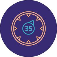 Gauge Line Two Color Circle Icon vector