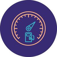 Gauge Line Two Color Circle Icon vector