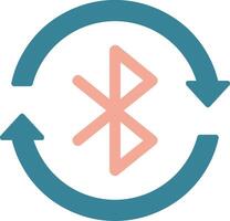 Bluetooth Glyph Two Color Icon vector