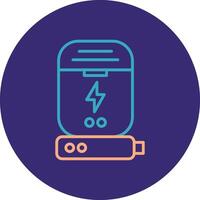 Dock Line Two Color Circle Icon vector