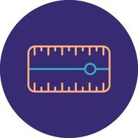 Dial Line Two Color Circle Icon vector