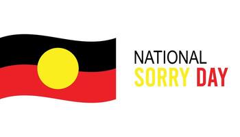 National Sorry Day observed every year in May. Template for background, banner, card, poster with text inscription. vector