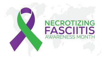 Necrotizing Fasciitis Awareness Month observed every year in May. Template for background, banner, card, poster with text inscription. vector