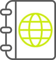 Travel Guide Line Two Color Icon vector