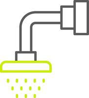 Shower Head Line Two Color Icon vector