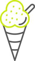 línea de helado icono de dos colores vector