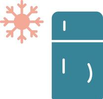 refrigerador glifo icono de dos colores vector