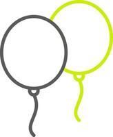 Balloons Line Two Color Icon vector