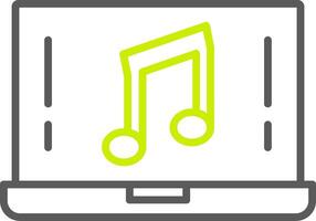 Music Line Two Color Icon vector