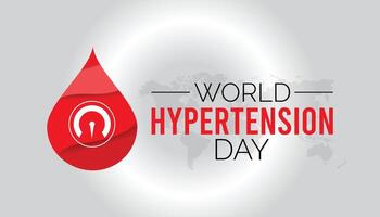 World Hypertension Day observed every year in May. Template for background, banner, card, poster with text inscription. vector