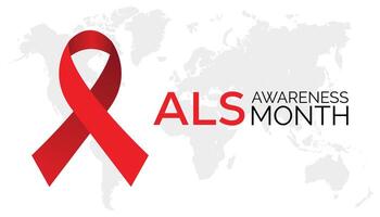 ALS Awareness Month observed every year in May. Template for background, banner, card, poster with text inscription. vector