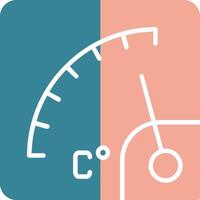 Gauge Glyph Two Color Icon vector