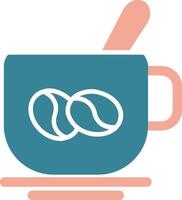 Latte Glyph Two Color Icon vector