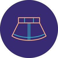 Skirt Line Two Color Circle Icon vector